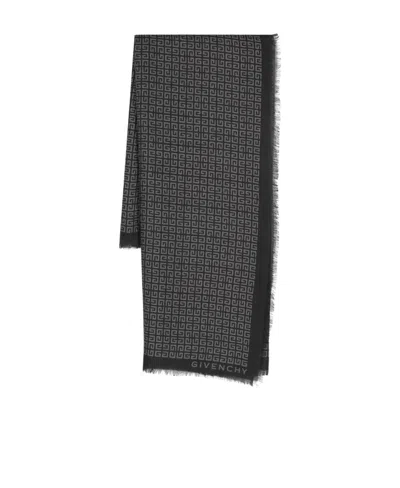 Givenchy Collide With A Logo Scarf In Black
