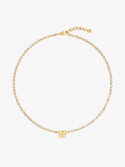 Givenchy Collier 4g En Métal Avec Cristaux In Gold