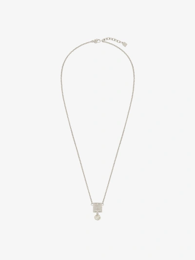 Givenchy Collier 4g En Métal Avec Cristaux In Metallic