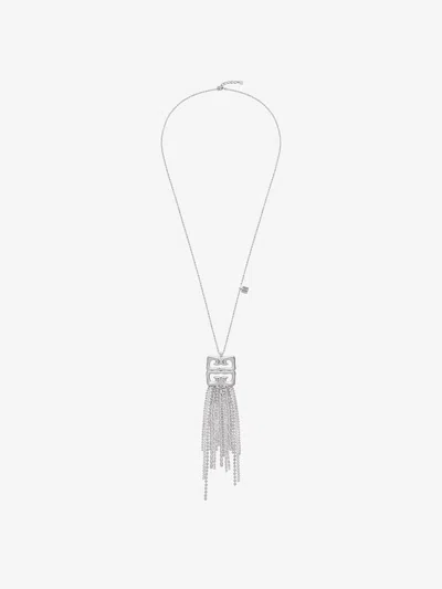 Givenchy 4g Liquid Necklace In Metal With Crystals Fringes In Multicolor