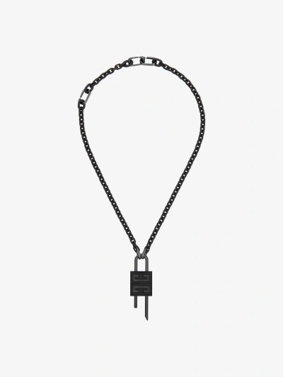 Givenchy Collier Lock Petit Modèle En Métal In Black