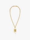Givenchy Small Lock Necklace In Metal In Multicolor