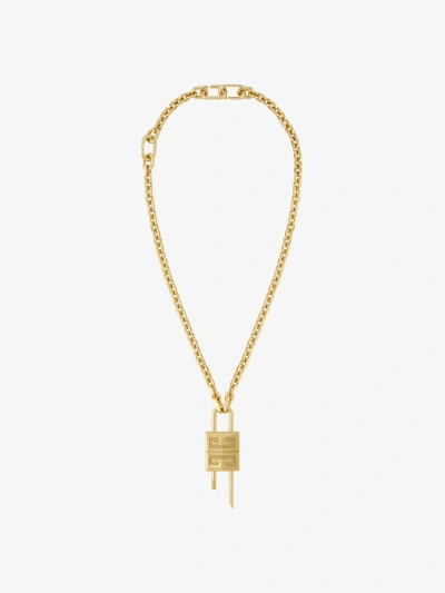 Givenchy Collier Lock Petit Modèle En Métal In Gold