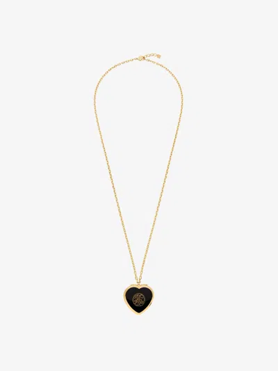 Givenchy Heart Mirror Necklace In Metal And Enamel In Multicolor