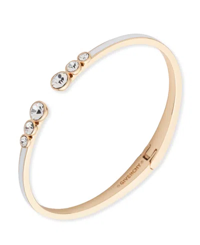 Givenchy Color Crystal & Inlay Open Bangle Bracelet In Gold
