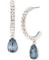 Givenchy Color Pear-shape Crystal Charm Pave C-hoop Earrings