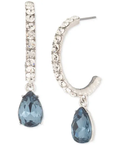 Givenchy Color Pear-shape Crystal Charm Pave C-hoop Earrings