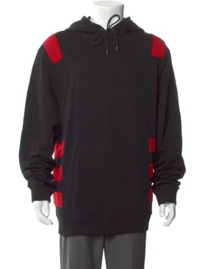 Pre-owned Givenchy Colorblock Pattern Crew Neck Hoodie In Black