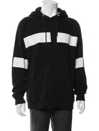 Pre-owned Givenchy Colorblock Pattern Crew Neck Hoodie In Black