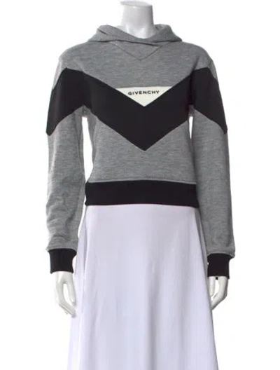 Pre-owned Givenchy Colorblock Pattern Crew Neck Hoodie In Grey