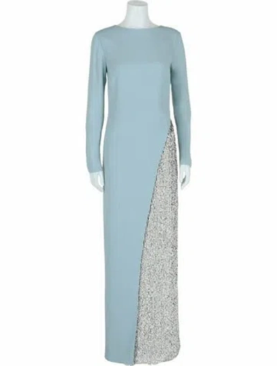 Pre-owned Givenchy Colorblock Pattern Evening Gown W/ Tags In Blue