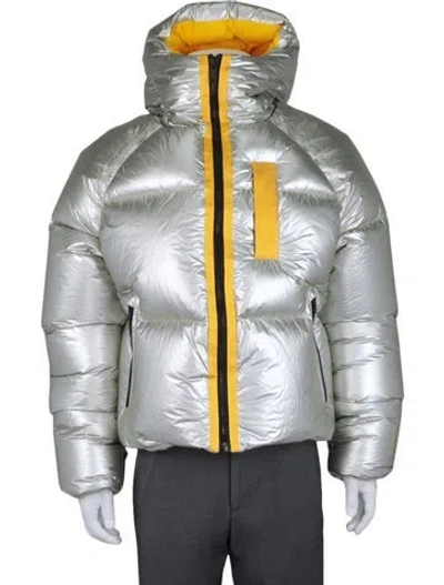 Pre-owned Givenchy Colorblock Pattern Jacket W/ Tags In Silver