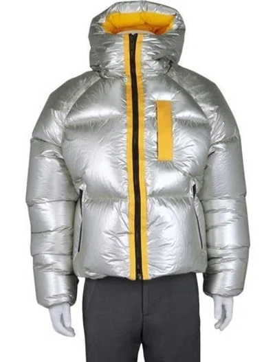 Pre-owned Givenchy Colorblock Pattern Jacket W/ Tags In Silver