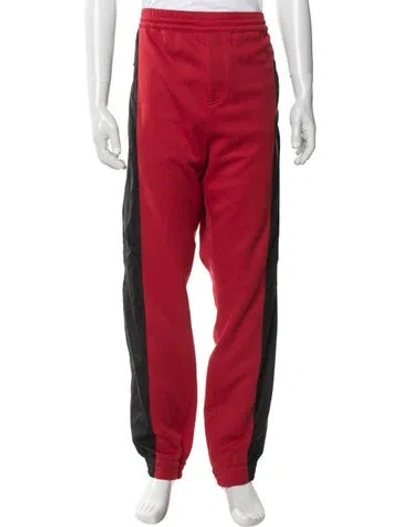 Pre-owned Givenchy Colorblock Pattern Joggers In Red