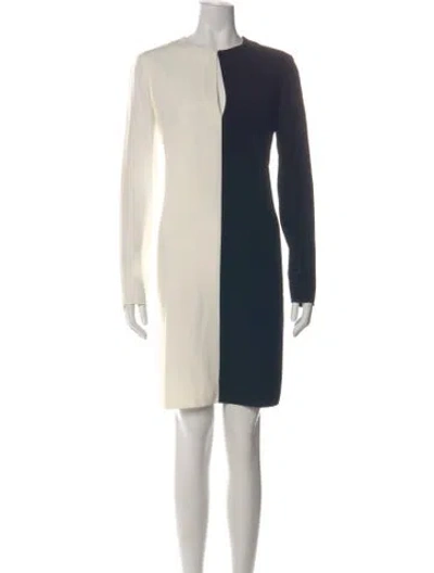 Pre-owned Givenchy Colorblock Pattern Knee-length Dress W/ Tags In Neutral