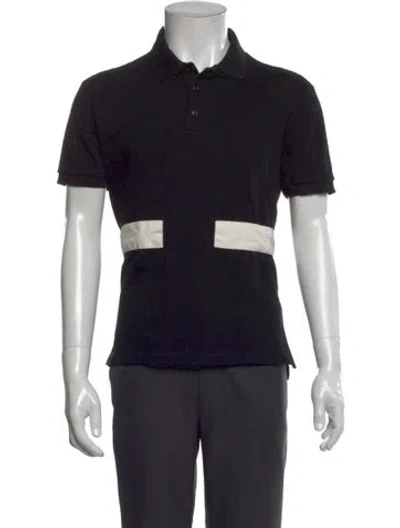 Pre-owned Givenchy Colorblock Pattern Long Sleeve Shirt In Black