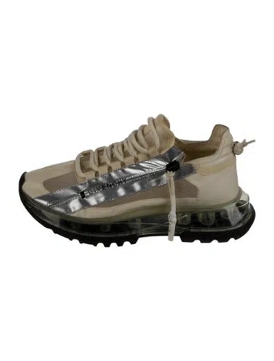 Pre-owned Givenchy Colorblock Pattern Mesh Accents Athletic Sneakers In Neutral