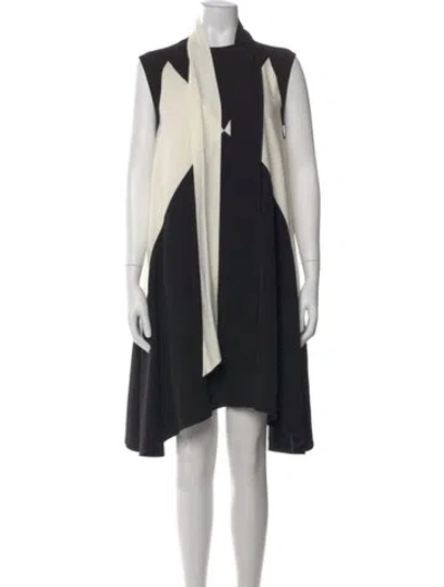 Pre-owned Givenchy Colorblock Pattern Mini Dress In Black