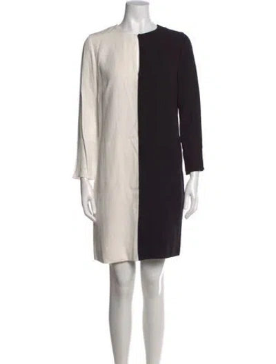 Pre-owned Givenchy Colorblock Pattern Mini Dress In Black