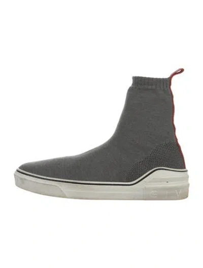 Pre-owned Givenchy Colorblock Pattern Sock Sneakers In Gray