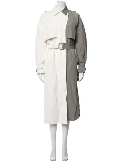 Pre-owned Givenchy Colorblock Pattern Trench Coat In Multi
