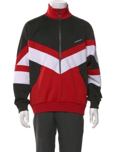 Pre-owned Givenchy Colorblock Pattern Turtleneck Sweatshirt In Black