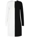 Givenchy Colorblocked Silk-lined Sheath Dress In Black