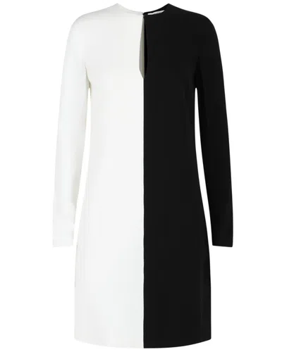Givenchy Colorblocked Silk-lined Sheath Dress In Black