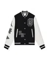 Givenchy Blackwhite Patches And Embroidery Bomber Jacket In Black