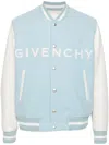 Givenchy Colour-block Fleece Bomber Jacket In Blue