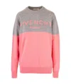 Givenchy Colour Block Logo Cashmere Jumper In Pink