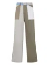 Givenchy Patchwork Straight-leg Jeans In Neutrals