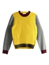 Givenchy Sweater In Wool Knit With Color Block In Gray