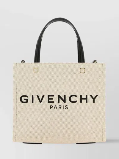 Givenchy Compact Leather Strap Tote In Cream