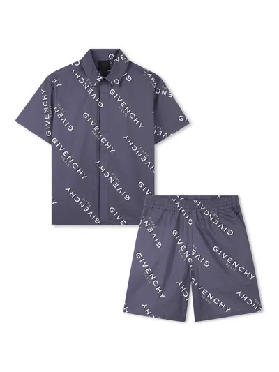 Givenchy Kids' Complete With Logo Print In Gray