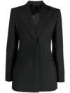 Givenchy Concealed Single-breasted Blazer In Black