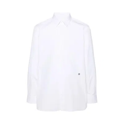 Pre-owned Givenchy Contemporary Fit 4g Embroidered Shirt 'white' | Men's Size 41
