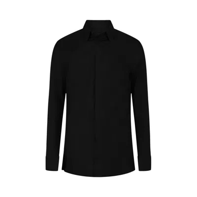 Pre-owned Givenchy Contemporary Fit Monogram Dress Shirt 'black' | Men's Size 42