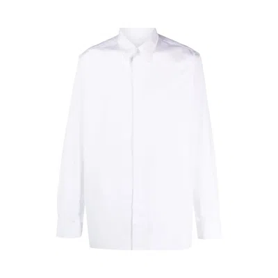 Pre-owned Givenchy Contemporary Logo Detailed Collared Shirt 'white' | Men's Size 44
