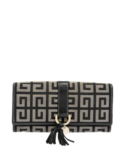 Pre-owned Givenchy Continental Monogram Leather Wallet