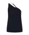 Givenchy Contrast Asymmetric Strap Top In Black