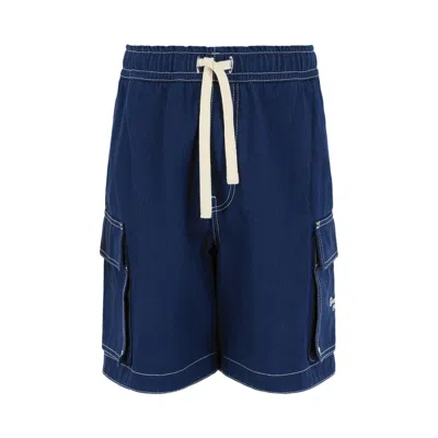 Pre-owned Givenchy Contrast Stitching Denim Boardshorts 'purple/blue' | Men's Size M
