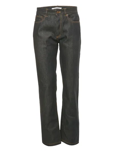 Pre-owned Givenchy Contrast-stitching Jeans In Blue