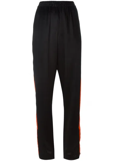 Givenchy Contrast Stripe Relaxed Trousers In Black