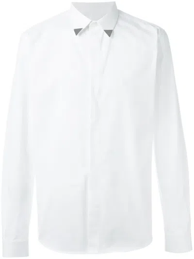 Givenchy Contrast Tip Shirt In White
