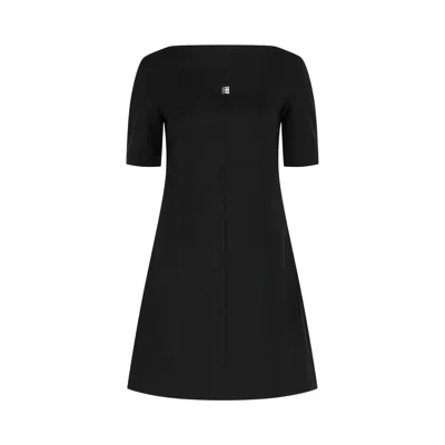Pre-owned Givenchy Contrast Trim Mini Dress 'black' | Women's Size 38