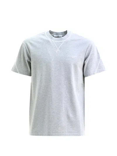 Givenchy Contrasted Stitch T-shirt In Grey Melan