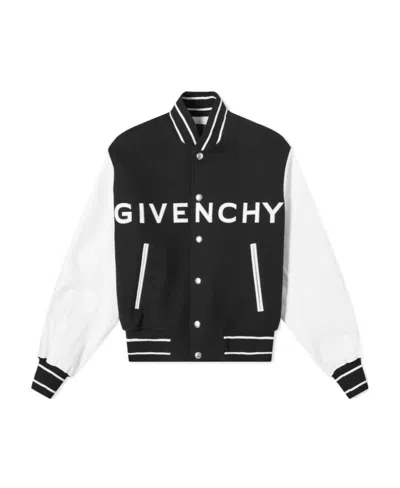 Givenchy Contrasting-sleeves Bomber Jacket In Black
