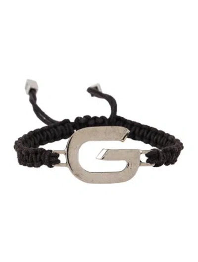 Pre-owned Givenchy Cord G-link Wrap Bracelet In Gray