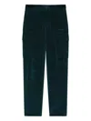 Givenchy Cargo Pants In Corduroy In Blue